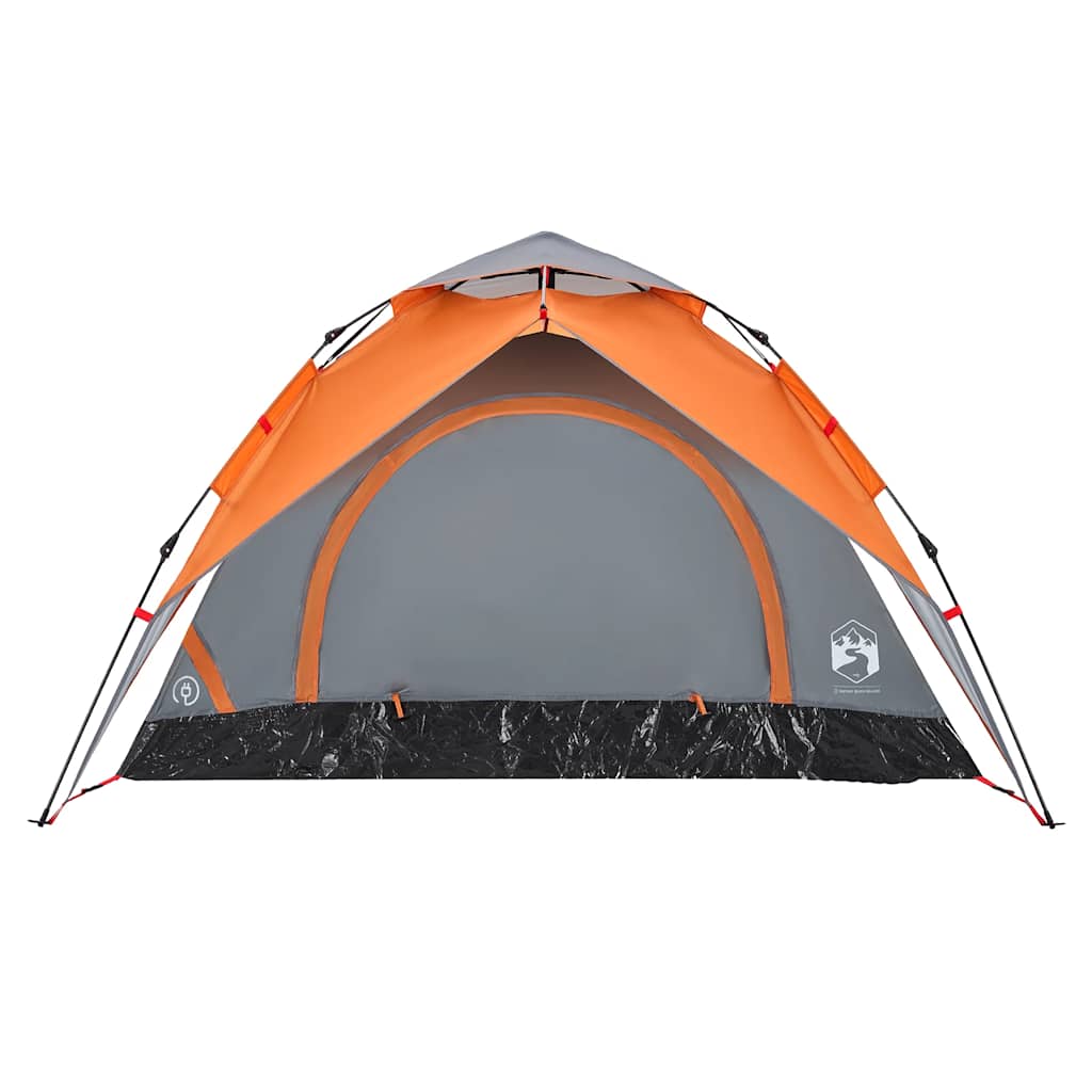 Koepeltent 3-persoons snelontgrendeling grijs en oranje is nu te koop bij PeponiXL, paradijselijk wonen!