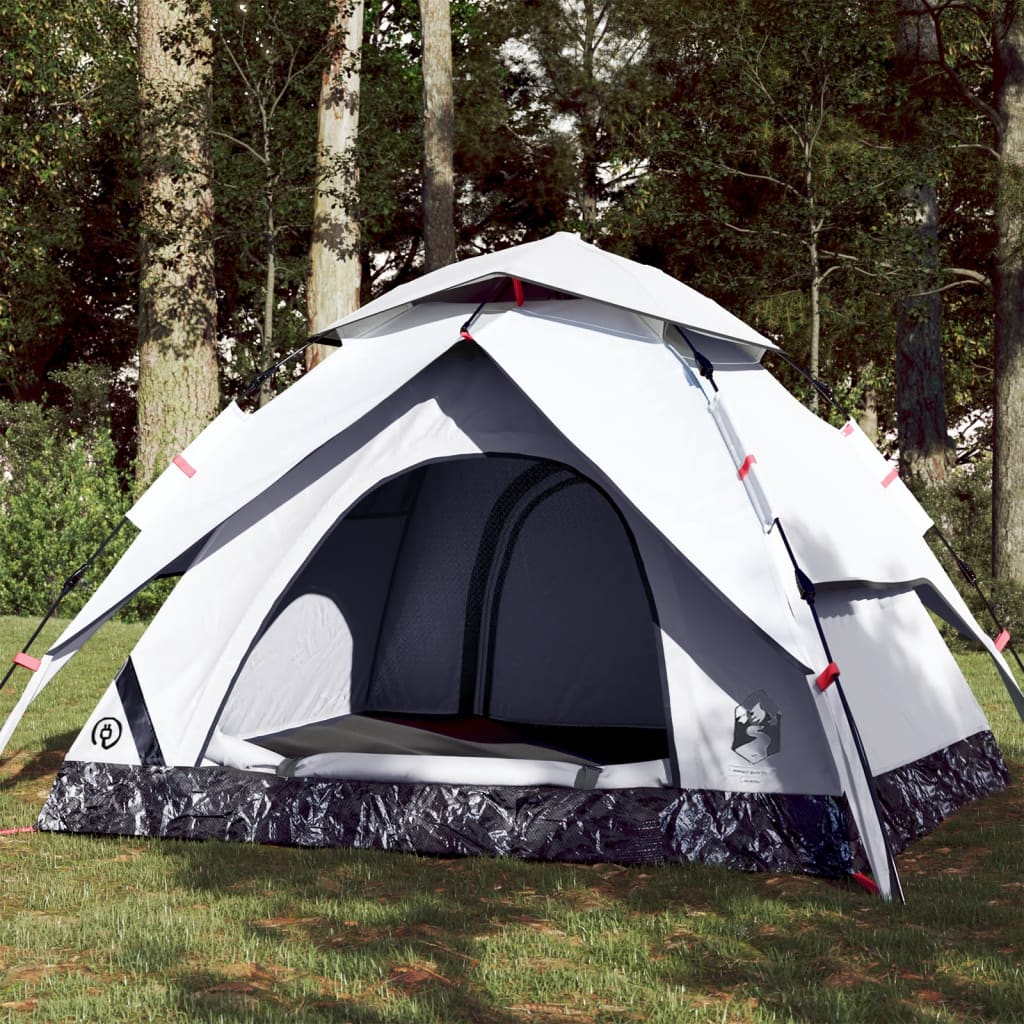 Koepeltent 3-persoons snelontgrendeling verduisterende stof wit is nu te koop bij PeponiXL, paradijselijk wonen!