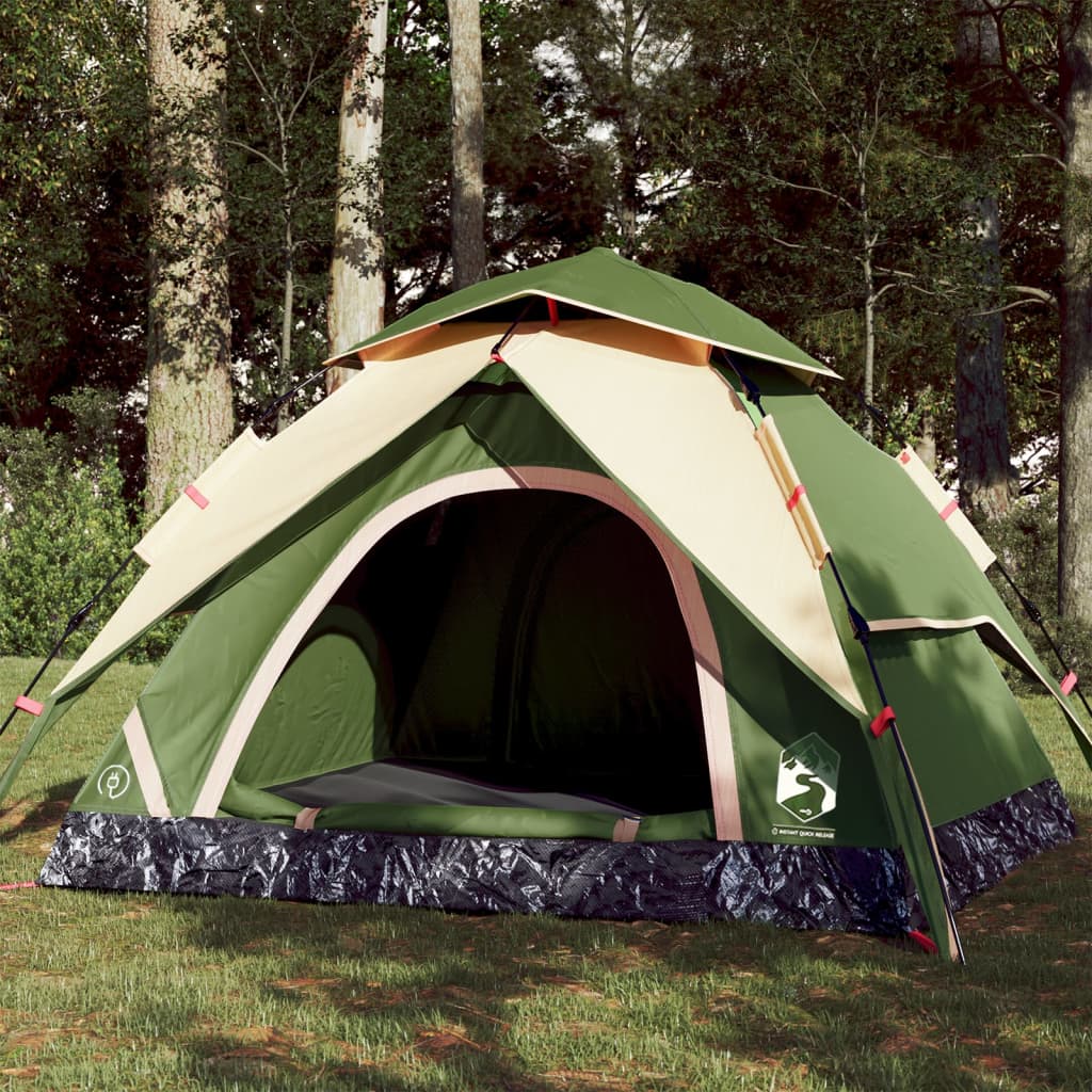Koepeltent 4-persoons snelontgrendeling groen is nu te koop bij PeponiXL, paradijselijk wonen!