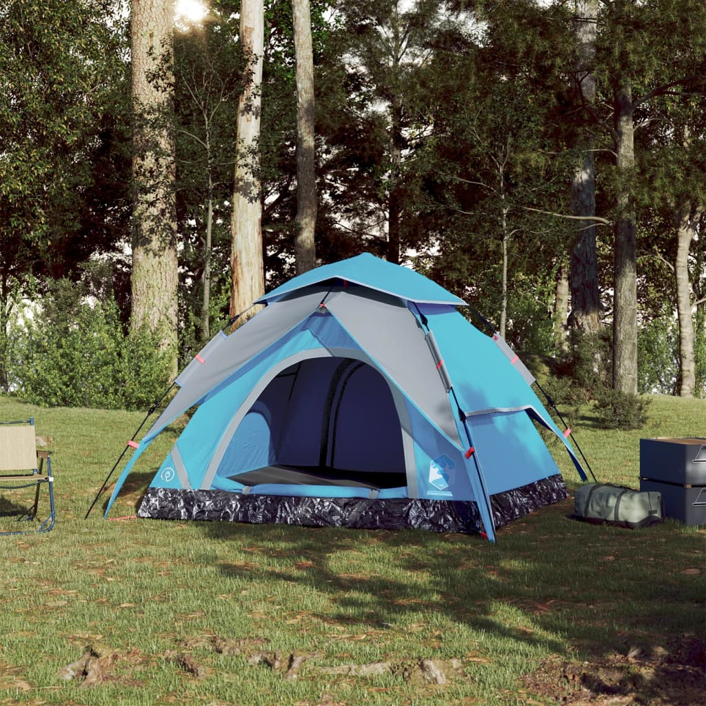 Koepeltent 4-persoons snelontgrendeling blauw is nu te koop bij PeponiXL, paradijselijk wonen!