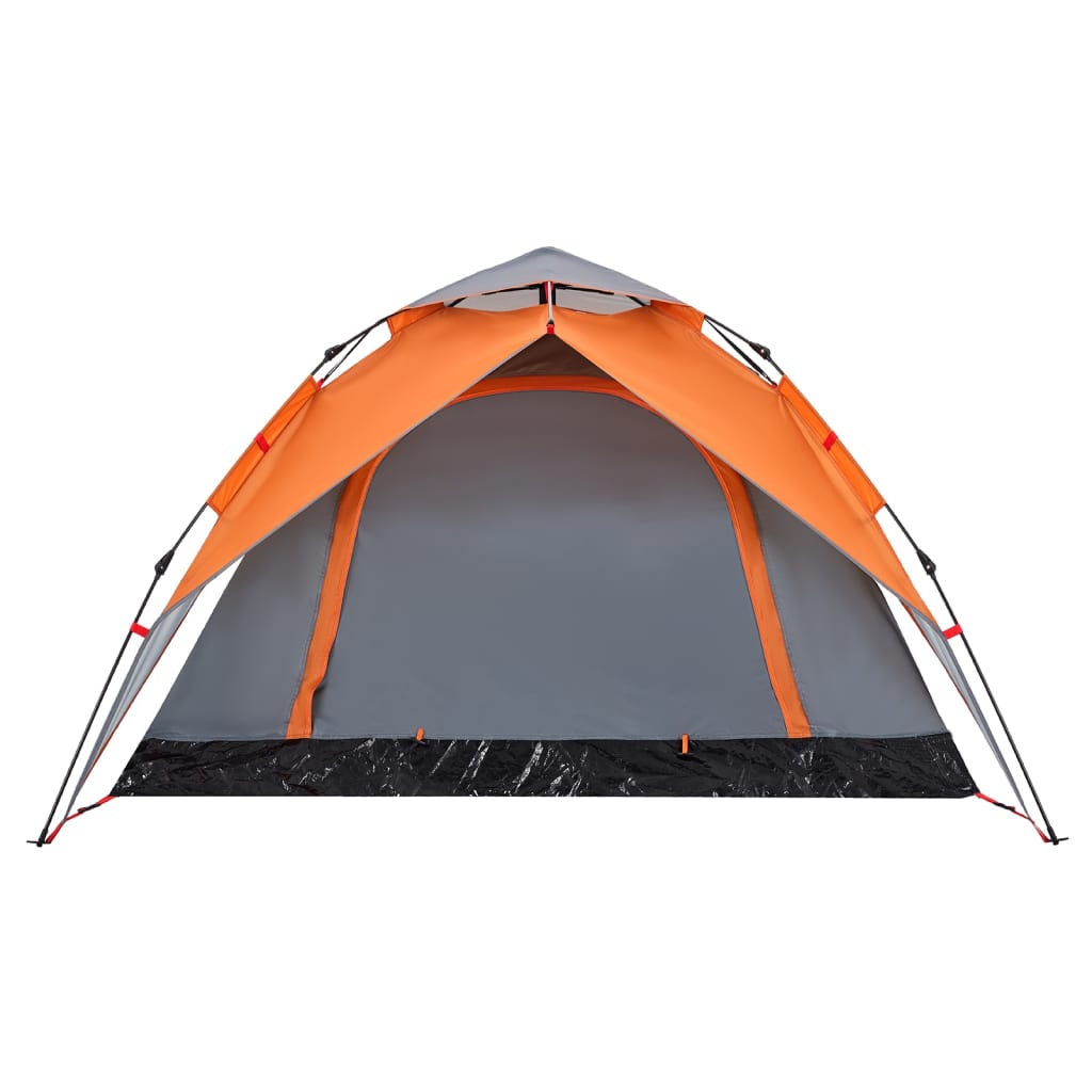 Koepeltent 4-persoons snelontgrendeling grijs en oranje is nu te koop bij PeponiXL, paradijselijk wonen!