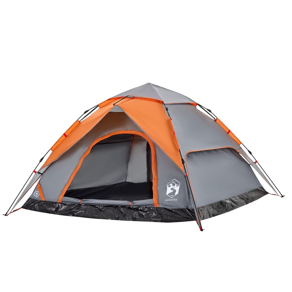 Koepeltent 5-persoons snelontgrendeling grijs en oranje is nu te koop bij PeponiXL, paradijselijk wonen!