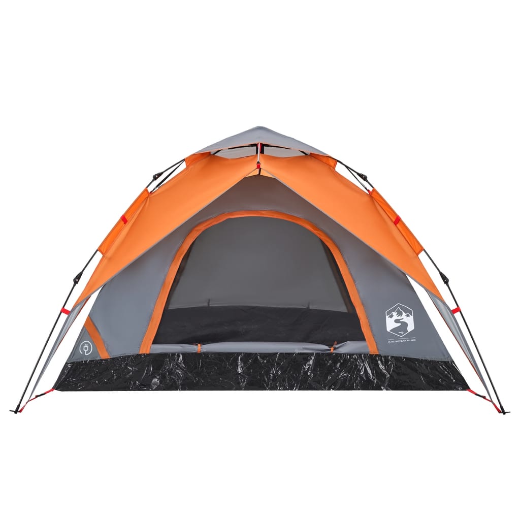 Koepeltent 5-persoons snelontgrendeling grijs en oranje is nu te koop bij PeponiXL, paradijselijk wonen!