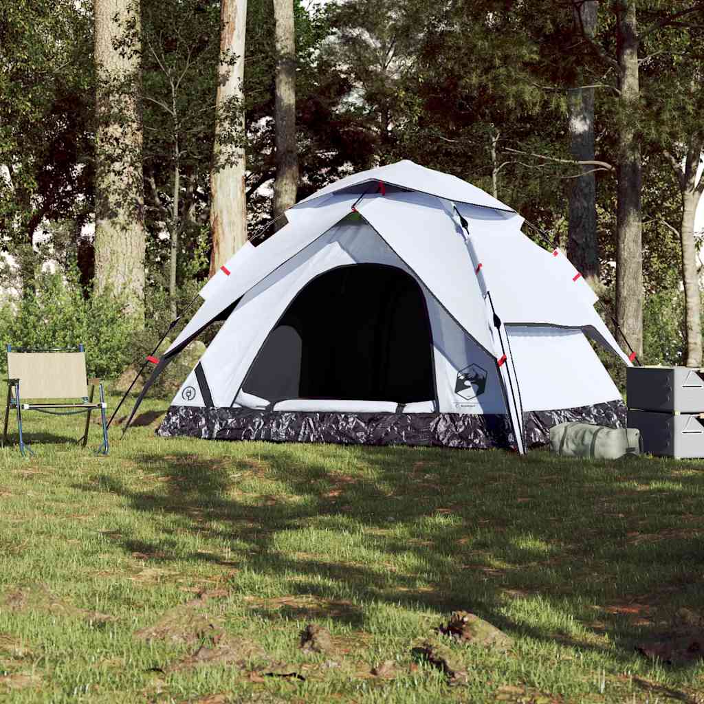 Koepeltent 5-persoons snelontgrendeling verduisterende stof wit is nu te koop bij PeponiXL, paradijselijk wonen!