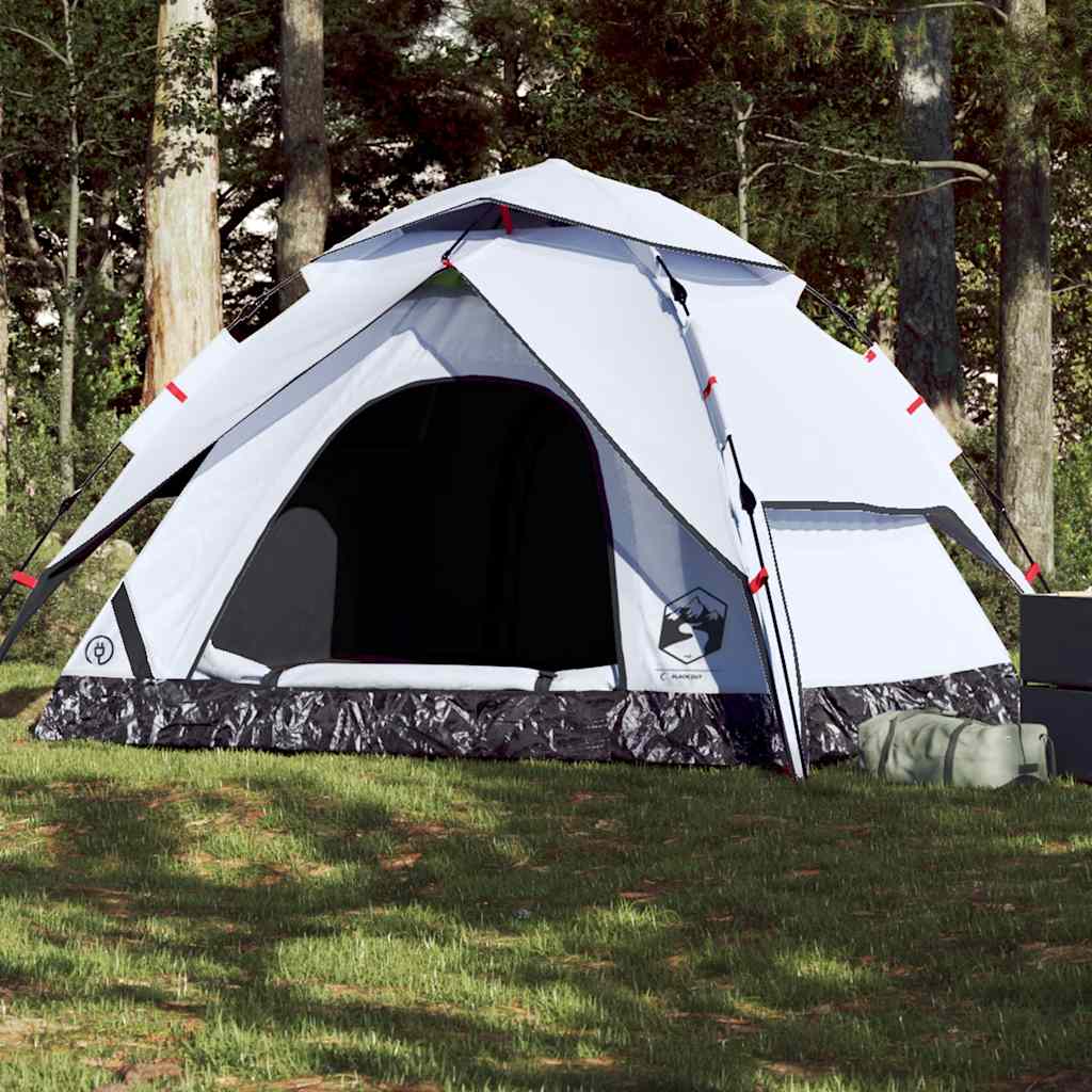 Koepeltent 5-persoons snelontgrendeling verduisterende stof wit is nu te koop bij PeponiXL, paradijselijk wonen!