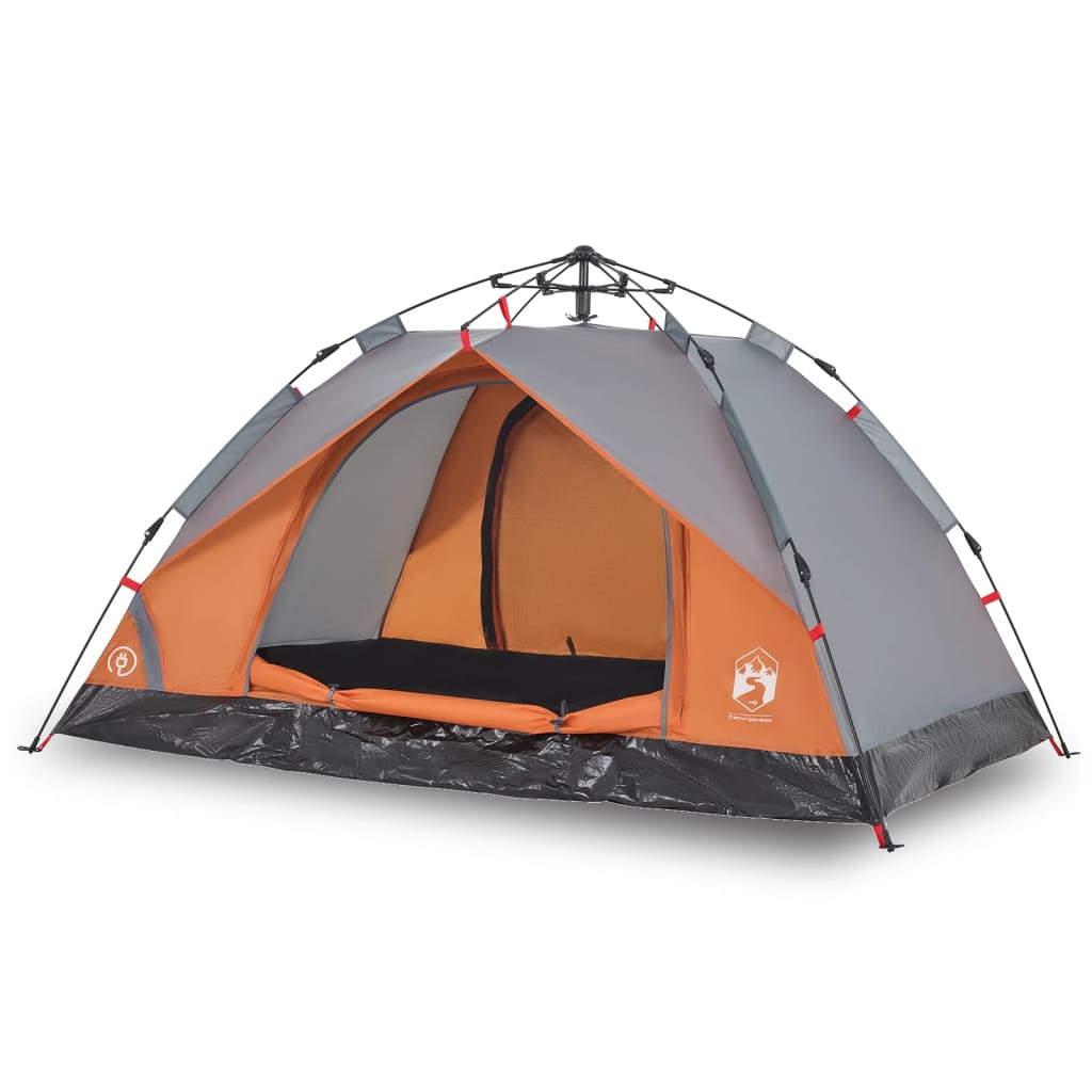 Koepeltent 2-persoons snelontgrendeling grijs en oranje is nu te koop bij PeponiXL, paradijselijk wonen!