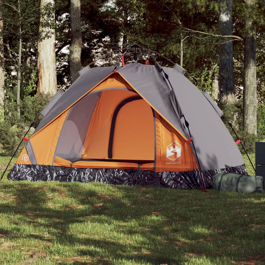 Koepeltent 2-persoons snelontgrendeling grijs en oranje is nu te koop bij PeponiXL, paradijselijk wonen!