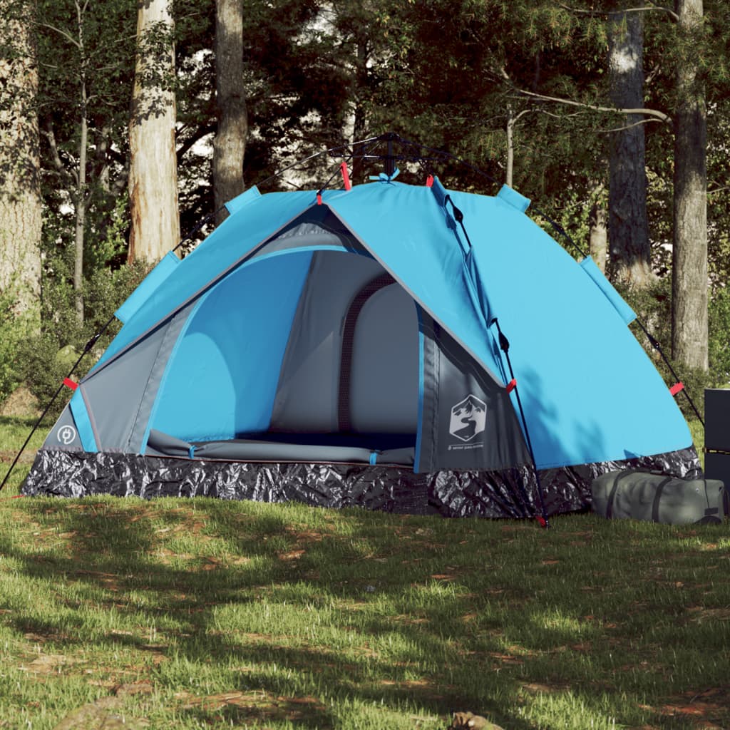 Koepeltent 3-persoons snelontgrendeling blauw is nu te koop bij PeponiXL, paradijselijk wonen!