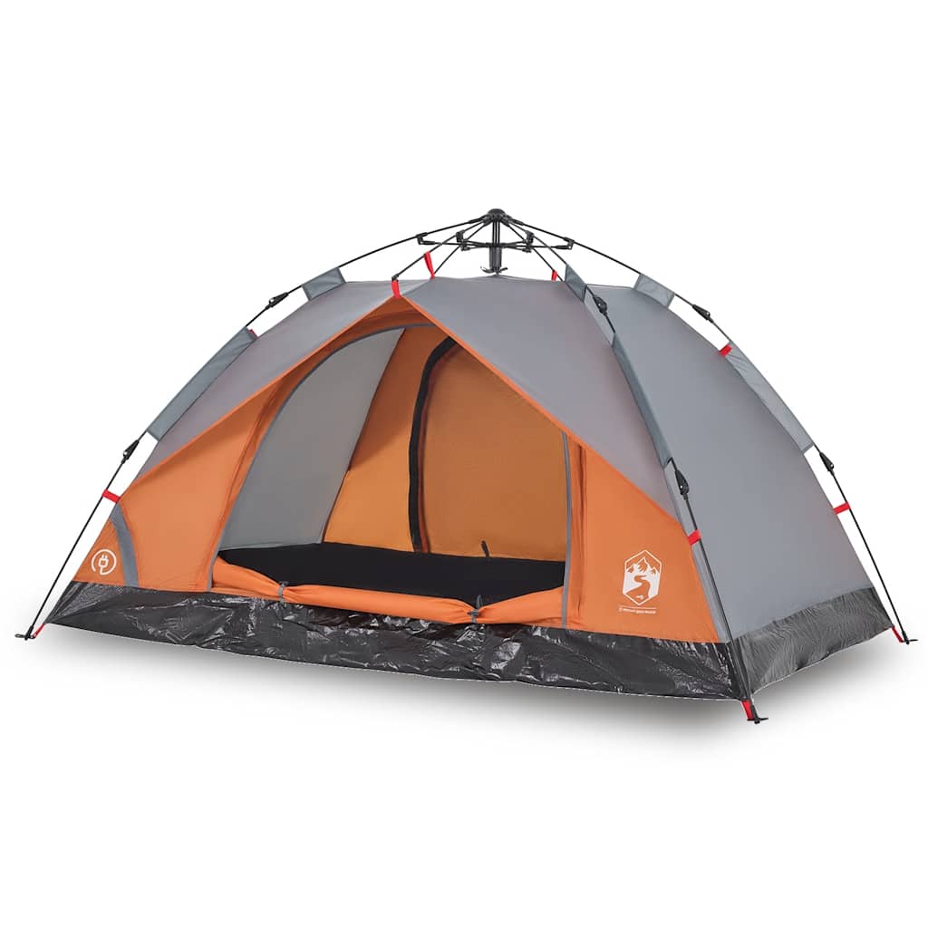 Koepeltent 3-persoons snelontgrendeling grijs en oranje is nu te koop bij PeponiXL, paradijselijk wonen!
