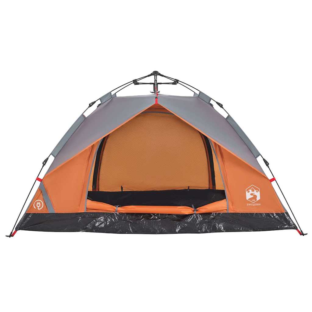 Koepeltent 3-persoons snelontgrendeling grijs en oranje is nu te koop bij PeponiXL, paradijselijk wonen!