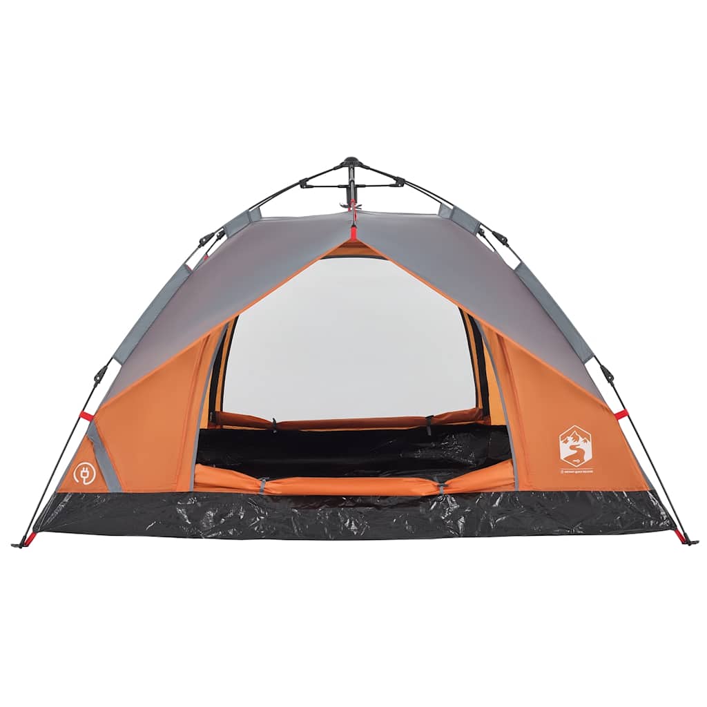 Koepeltent 3-persoons snelontgrendeling grijs en oranje is nu te koop bij PeponiXL, paradijselijk wonen!