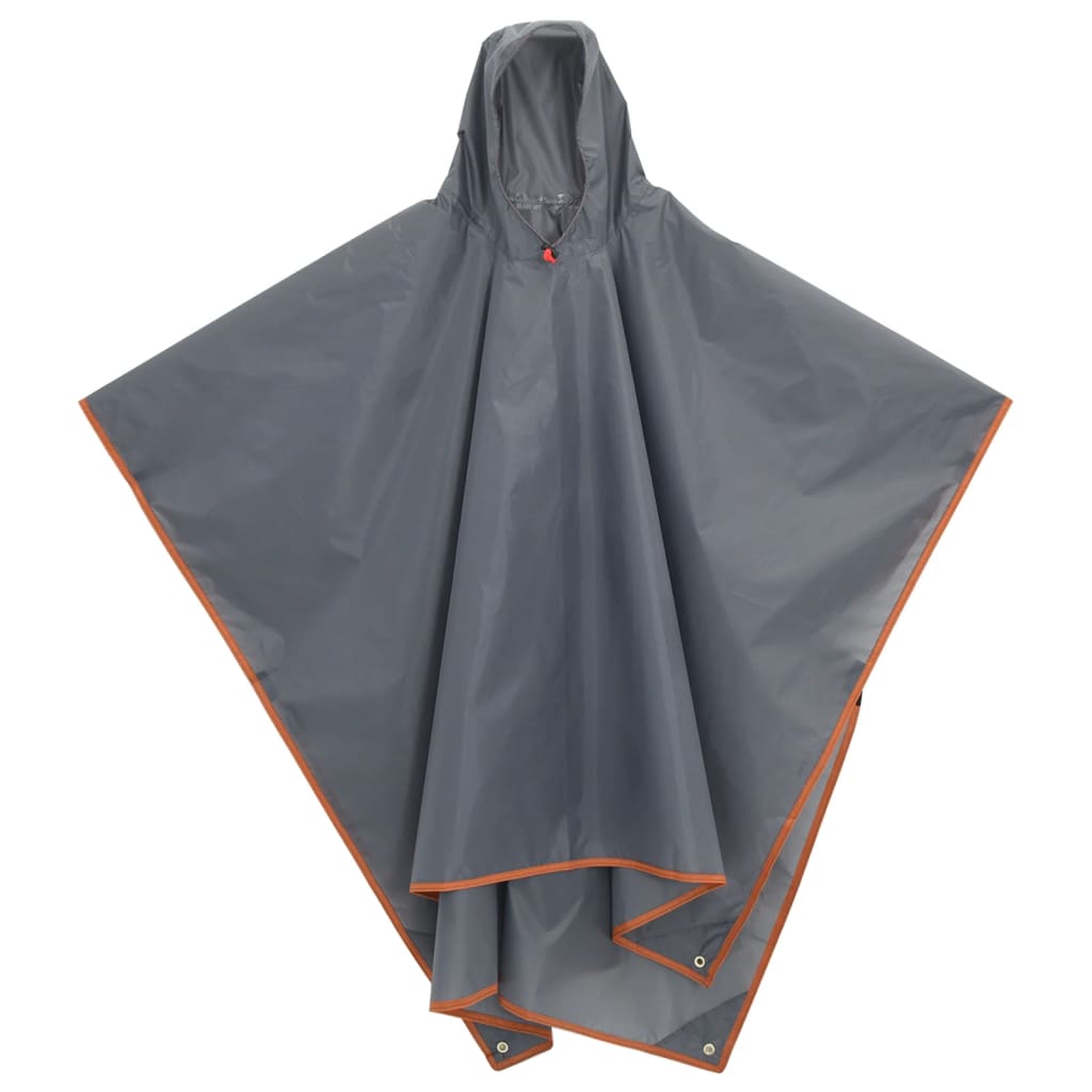 Regenponcho met capuchon 2-in-1 ontwerp 223x145 cm grijs oranje is nu te koop bij PeponiXL, paradijselijk wonen!