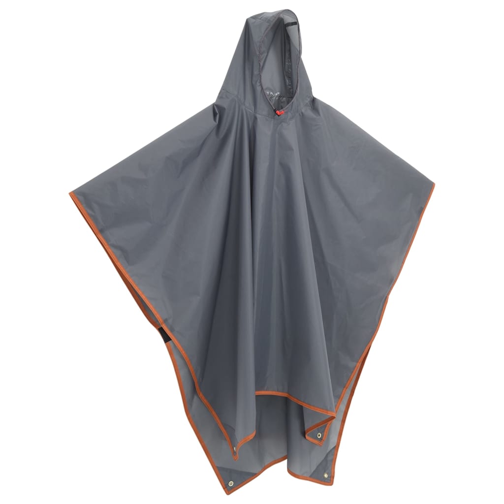 Regenponcho met capuchon 2-in-1 ontwerp 223x145 cm grijs oranje is nu te koop bij PeponiXL, paradijselijk wonen!