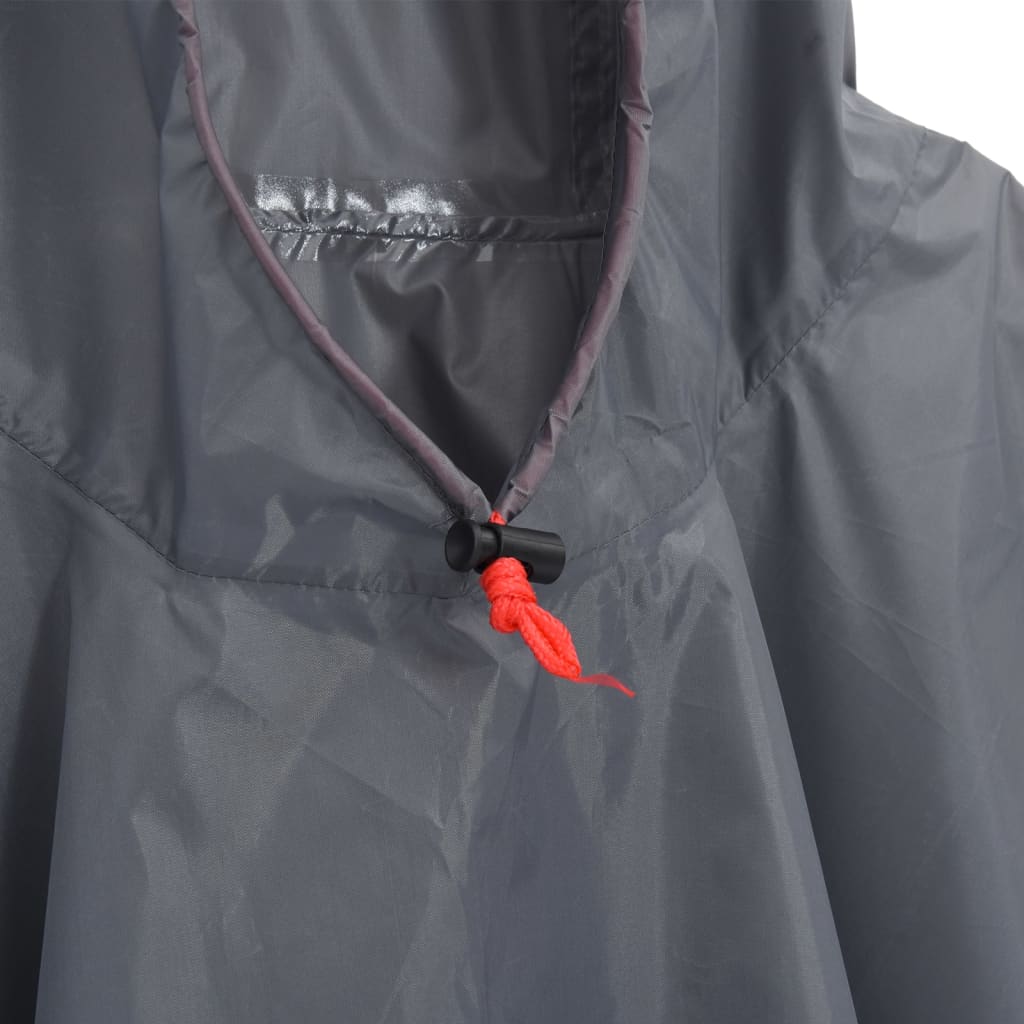 Regenponcho met capuchon 2-in-1 ontwerp 223x145 cm grijs oranje is nu te koop bij PeponiXL, paradijselijk wonen!