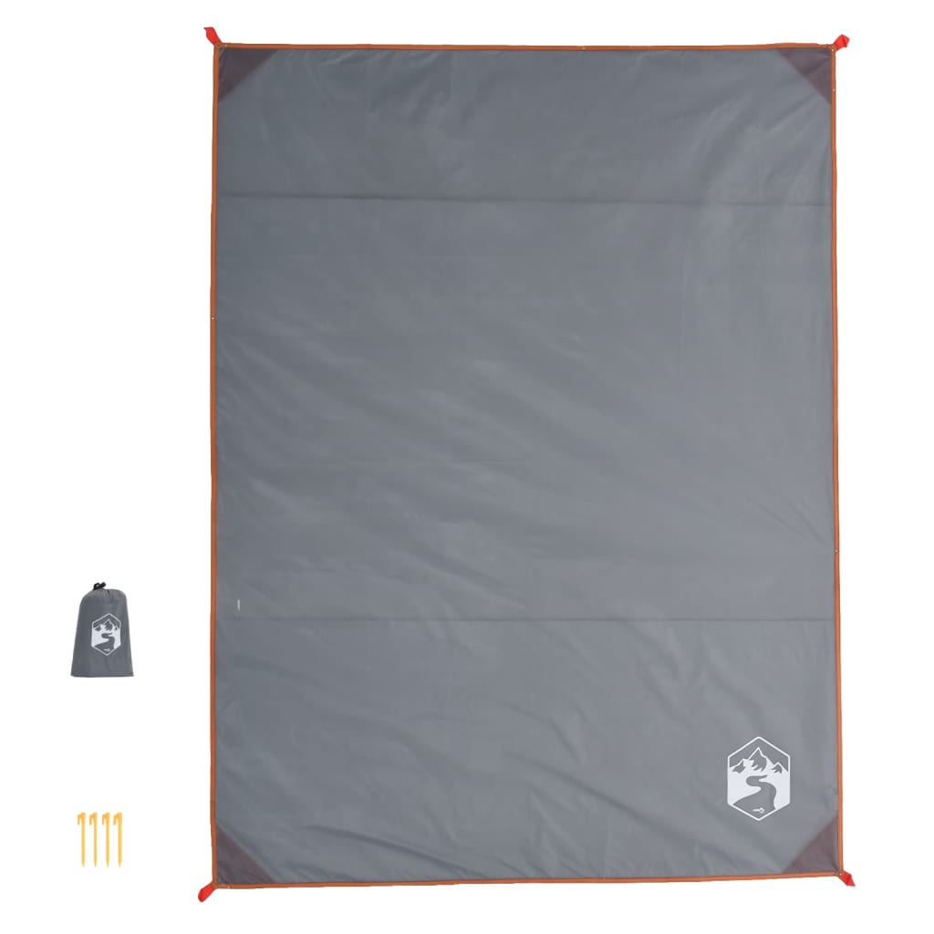 Picknickkleed met haringen 205x155 cm grijs en oranje is nu te koop bij PeponiXL, paradijselijk wonen!