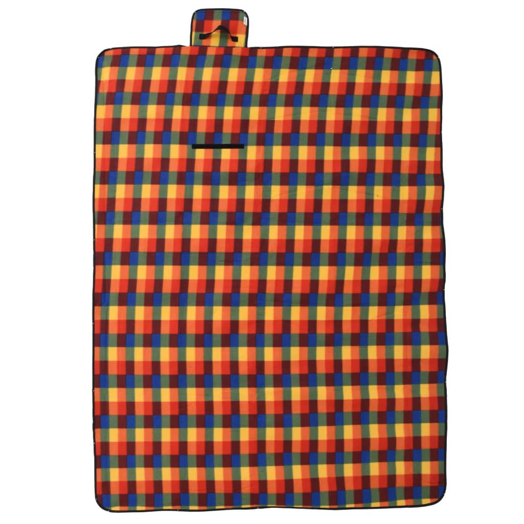Picknickkleed opvouwbaar geruit 200x150 cm fluweel meerkleurig is nu te koop bij PeponiXL, paradijselijk wonen!
