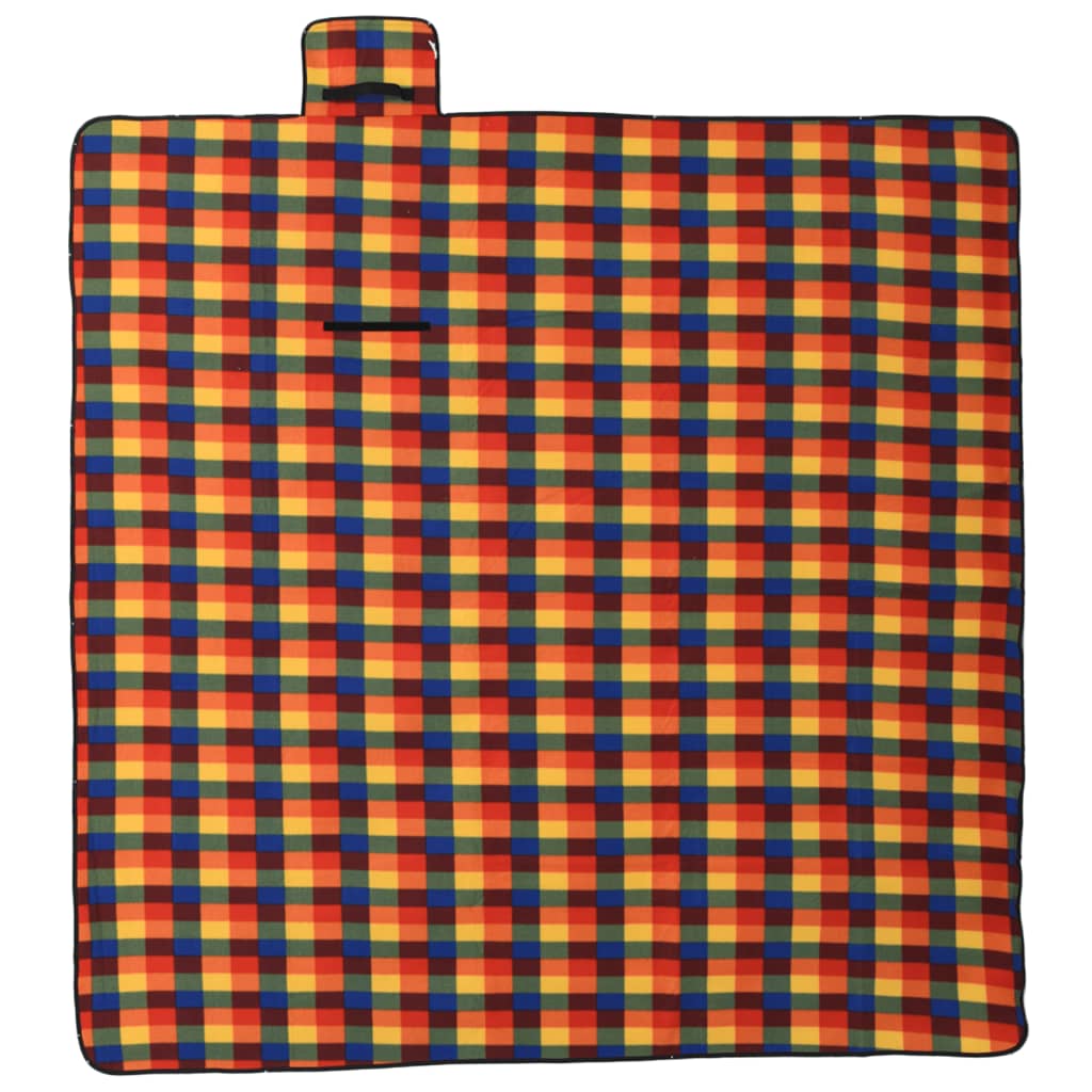 Picknickkleed opvouwbaar geruit 200x200 cm fluweel meerkleurig is nu te koop bij PeponiXL, paradijselijk wonen!