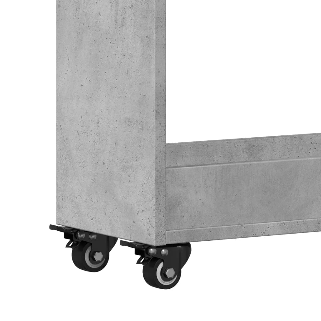 Kast met wieltjes 60x22x79 bewerkt hout betongrijs is nu te koop bij PeponiXL, paradijselijk wonen!