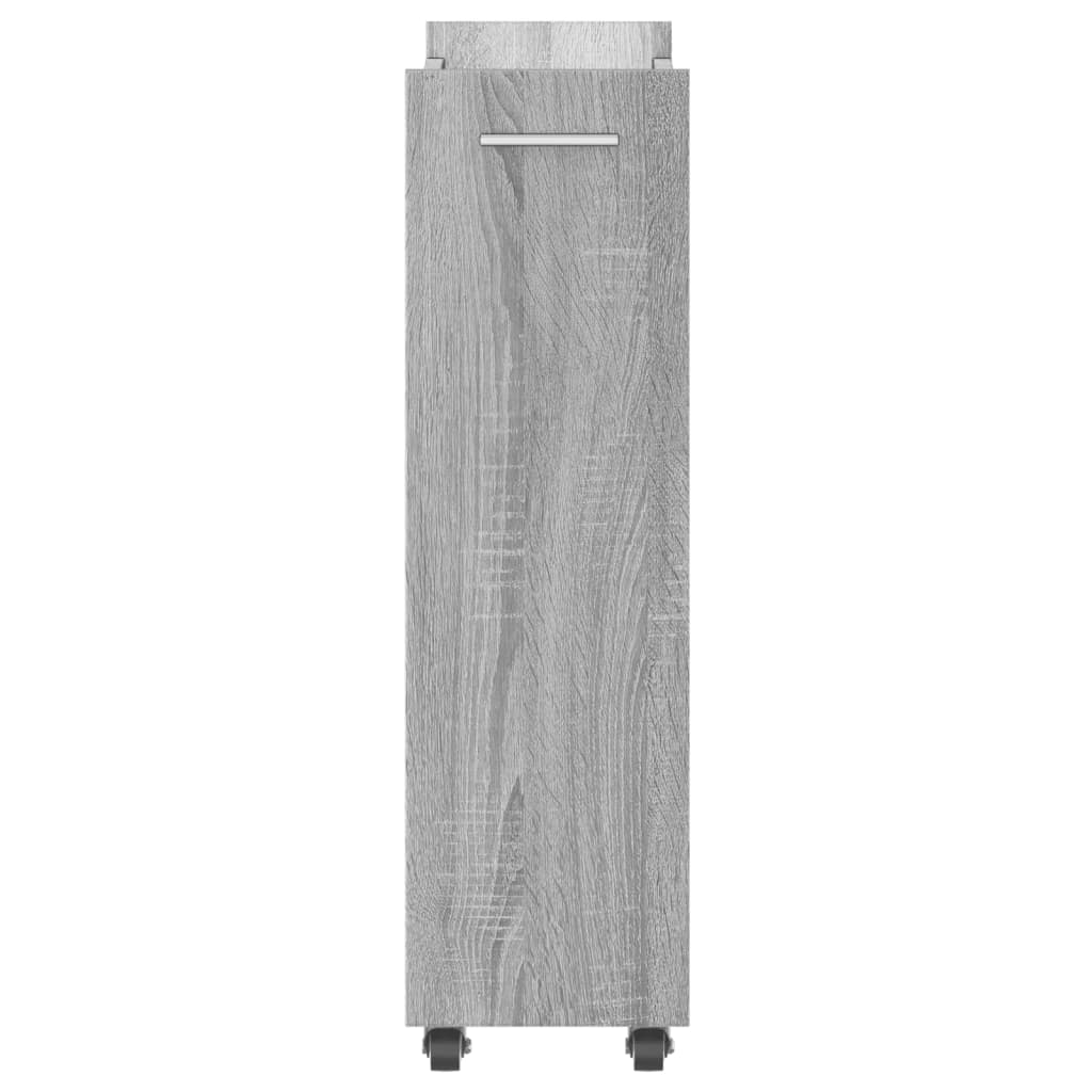 Kast met wieltjes 60x22x79 bewerkt hout grijs sonoma is nu te koop bij PeponiXL, paradijselijk wonen!