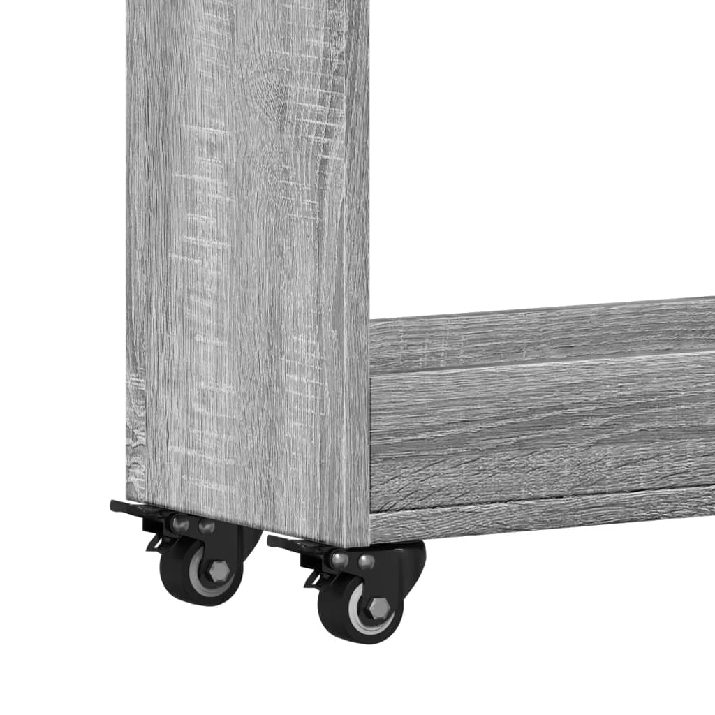 Kast met wieltjes 60x22x79 bewerkt hout grijs sonoma is nu te koop bij PeponiXL, paradijselijk wonen!