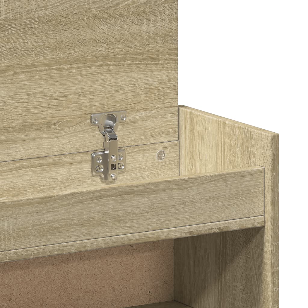 Schoenenkast 100,5x28x100 cm bewerkt hout sonoma eikenkleurig is nu te koop bij PeponiXL, paradijselijk wonen!