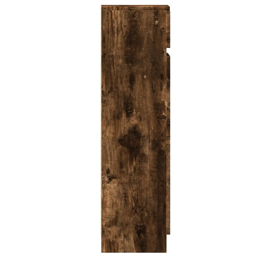 Schoenenkast 100,5x28x100 cm bewerkt hout gerookt eikenkleurig is nu te koop bij PeponiXL, paradijselijk wonen!