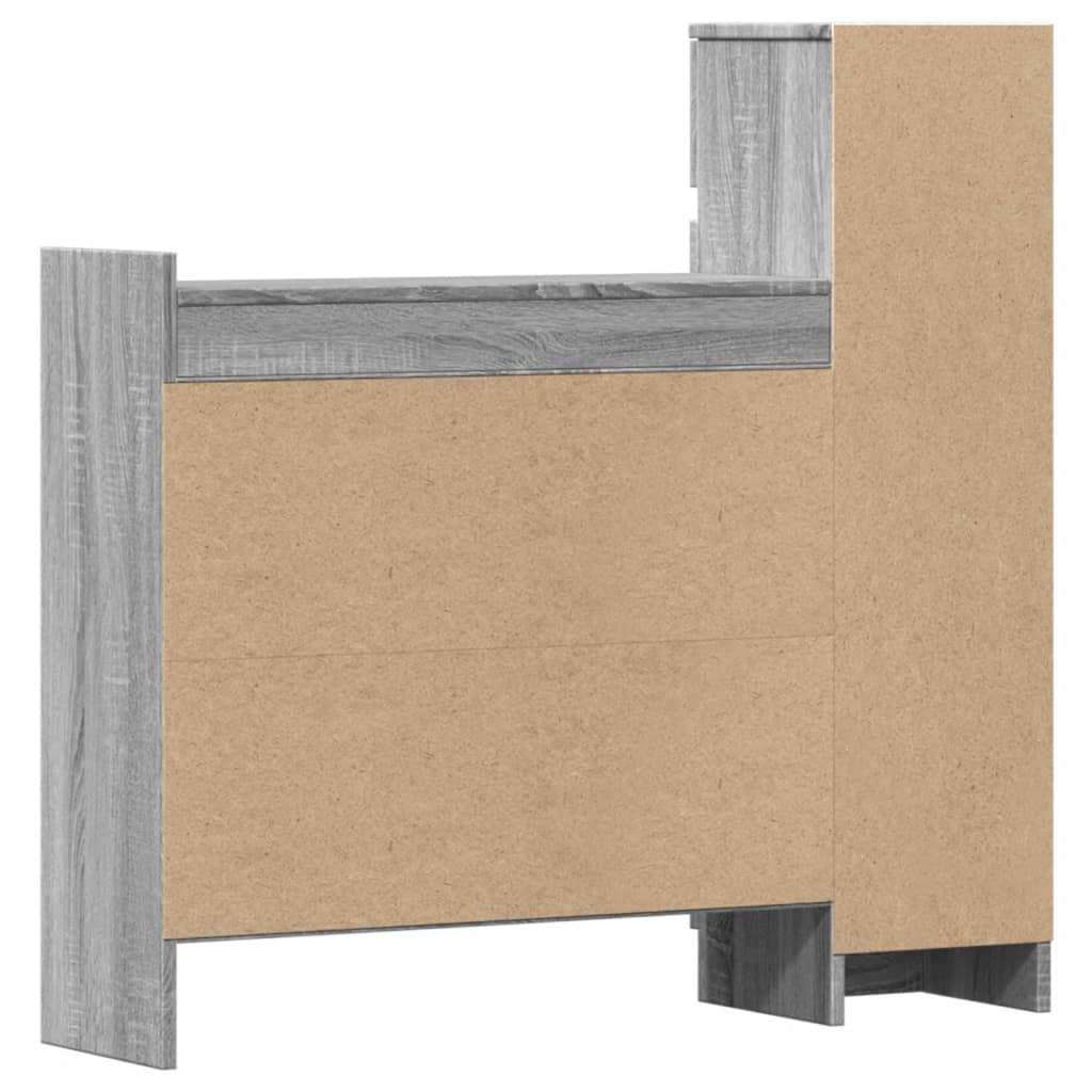 Schoenenkast 100,5x28x100 cm bewerkt hout grijs sonoma eiken is nu te koop bij PeponiXL, paradijselijk wonen!