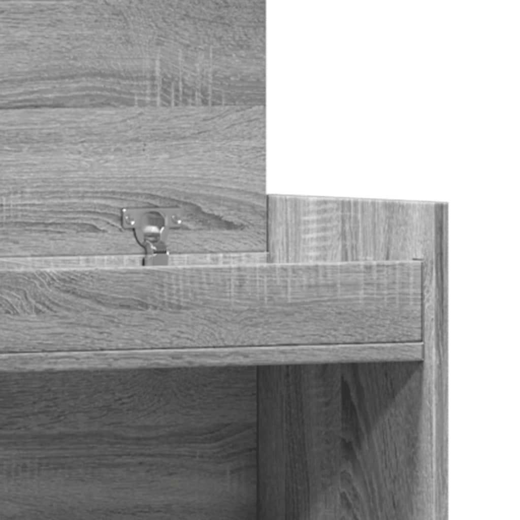 Schoenenkast 100,5x28x100 cm bewerkt hout grijs sonoma eiken is nu te koop bij PeponiXL, paradijselijk wonen!