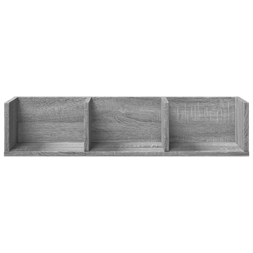 Wandkasten 2 st 75x18x16,5 cm bewerkt hout grijs sonoma eiken is nu te koop bij PeponiXL, paradijselijk wonen!