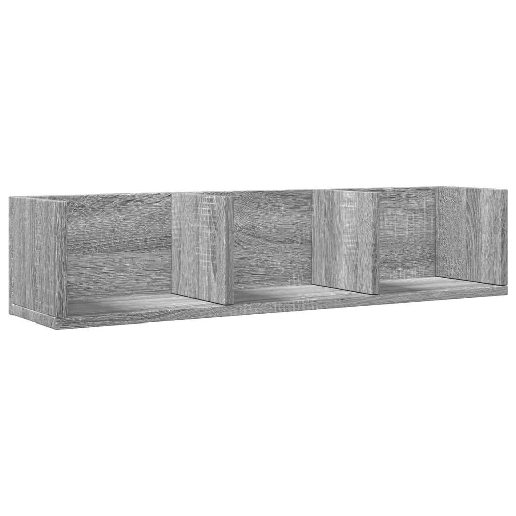 Wandkasten 2 st 75x18x16,5 cm bewerkt hout grijs sonoma eiken is nu te koop bij PeponiXL, paradijselijk wonen!