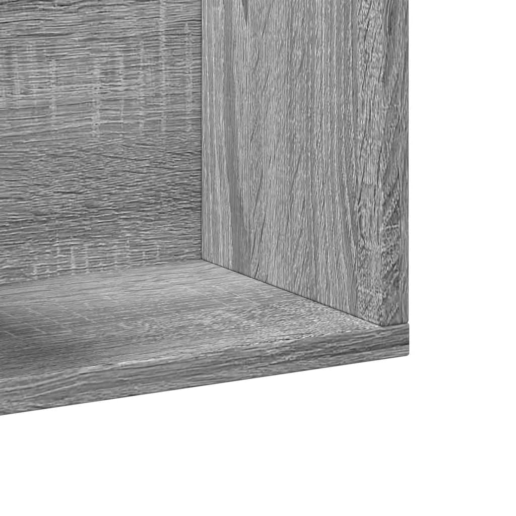 Wandkasten 2 st 75x18x16,5 cm bewerkt hout grijs sonoma eiken is nu te koop bij PeponiXL, paradijselijk wonen!