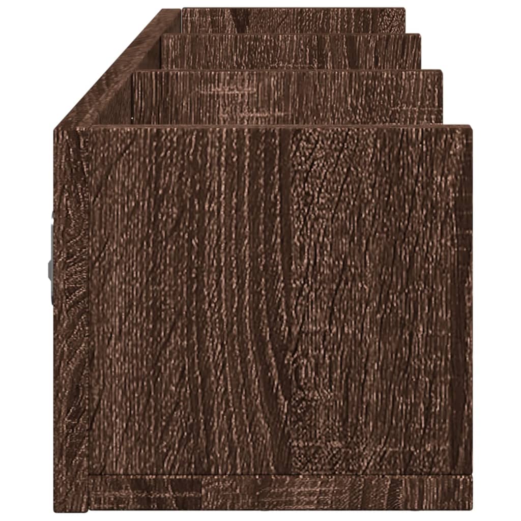 Wandkasten 2 st 75x18x16,5 cm bewerkt hout bruin eikenkleur is nu te koop bij PeponiXL, paradijselijk wonen!