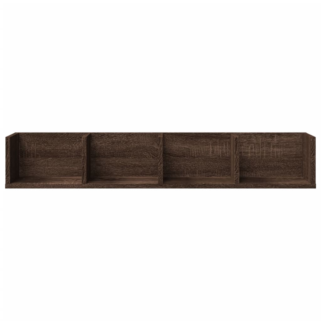 Wandkasten 2 st 99x18x16,5 cm bewerkt hout bruin eikenkleur is nu te koop bij PeponiXL, paradijselijk wonen!
