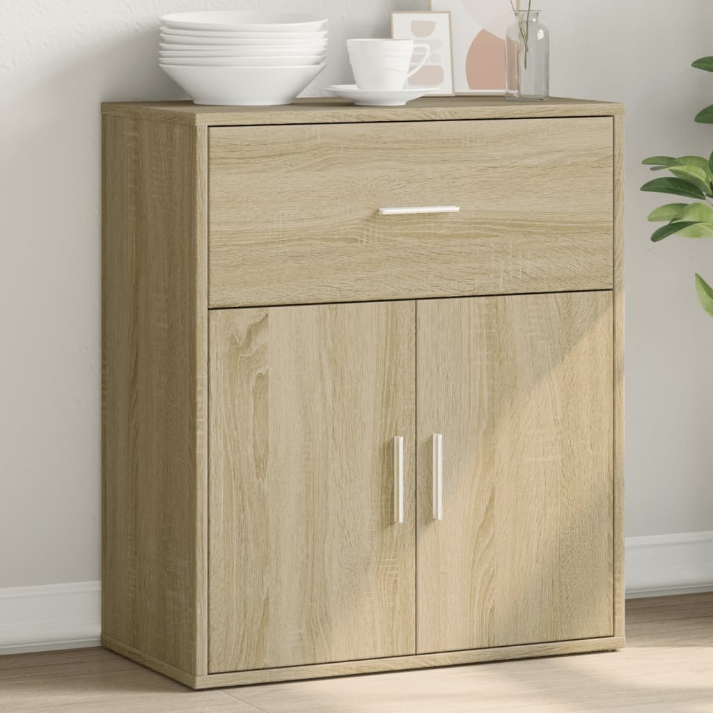 Dressoir 60x31x70 cm bewerkt hout sonoma eikenkleurig is nu te koop bij PeponiXL, paradijselijk wonen!