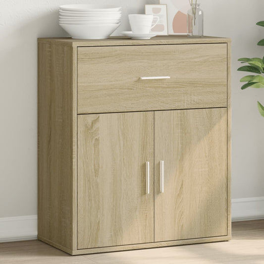 Dressoir 60x31x70 cm bewerkt hout sonoma eikenkleurig is nu te koop bij PeponiXL, paradijselijk wonen!