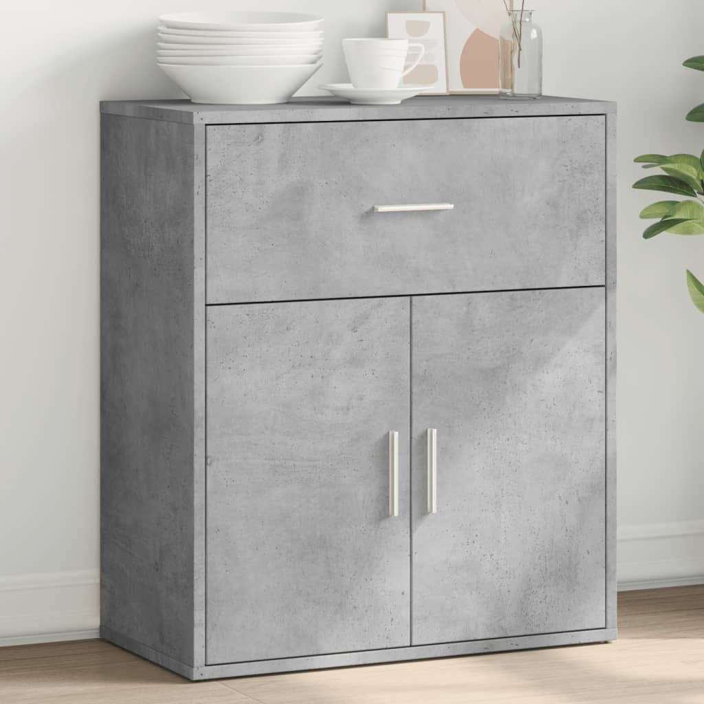 Dressoir 60x31x70 cm bewerkt hout betongrijs is nu te koop bij PeponiXL, paradijselijk wonen!