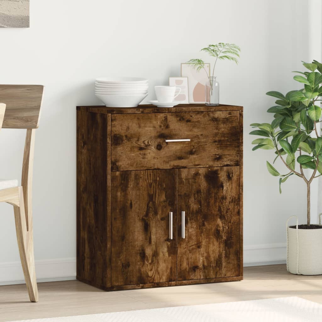 Dressoir 60x31x70 cm bewerkt hout gerookt eikenkleurig is nu te koop bij PeponiXL, paradijselijk wonen!