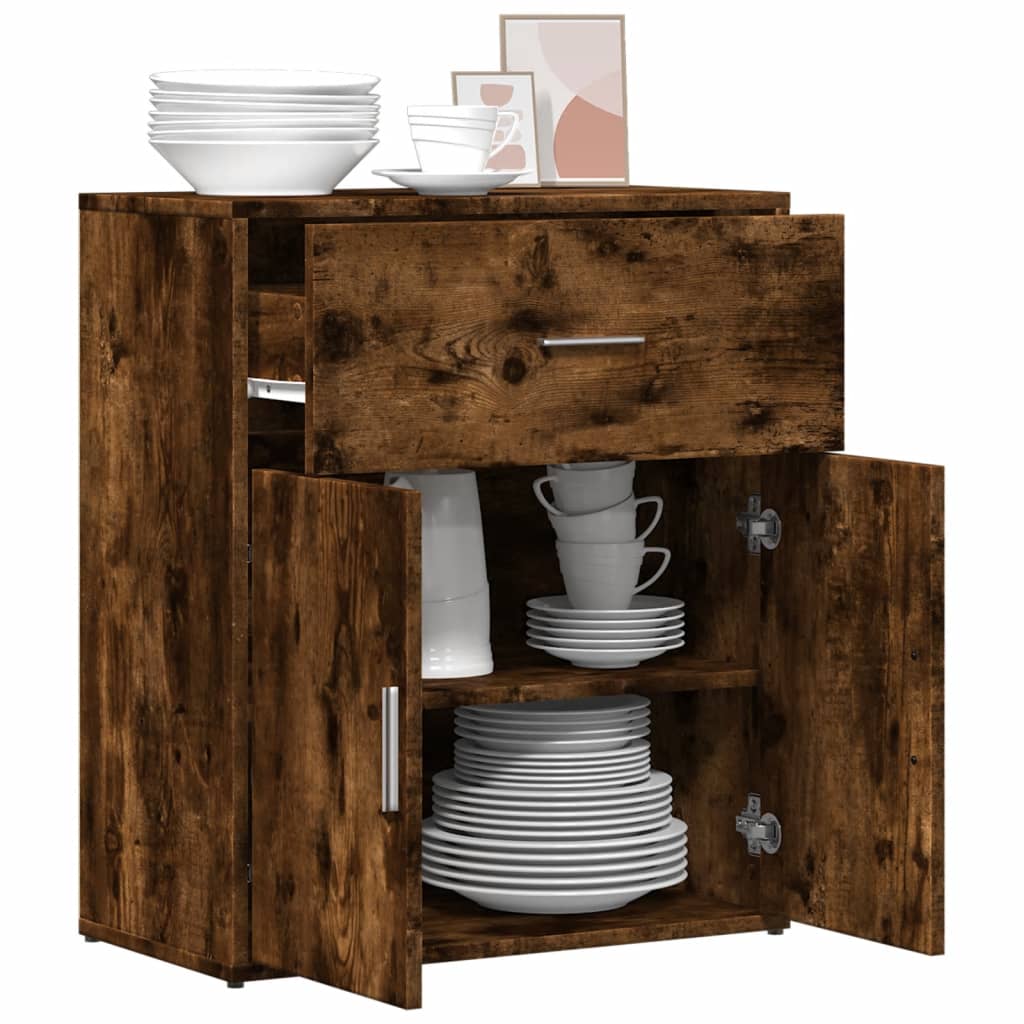 Dressoir 60x31x70 cm bewerkt hout gerookt eikenkleurig is nu te koop bij PeponiXL, paradijselijk wonen!