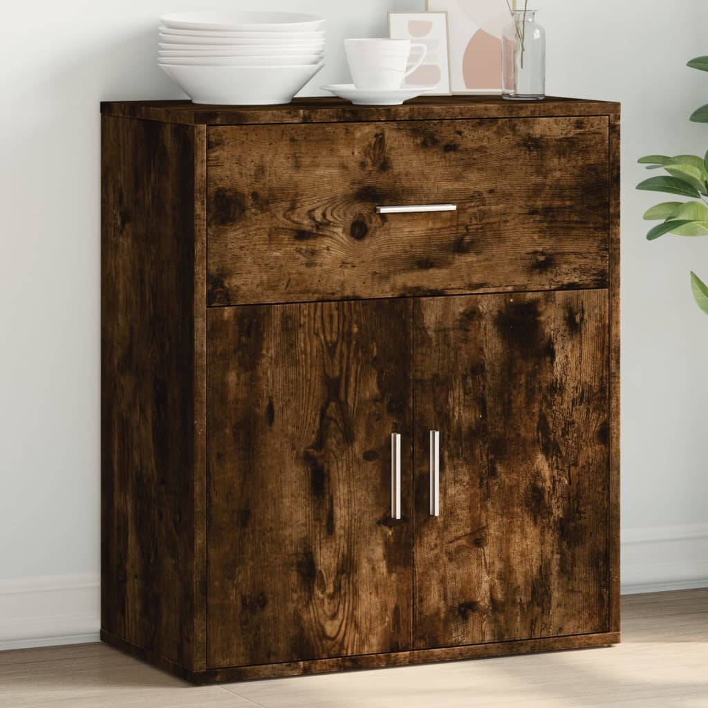 Dressoir 60x31x70 cm bewerkt hout gerookt eikenkleurig is nu te koop bij PeponiXL, paradijselijk wonen!