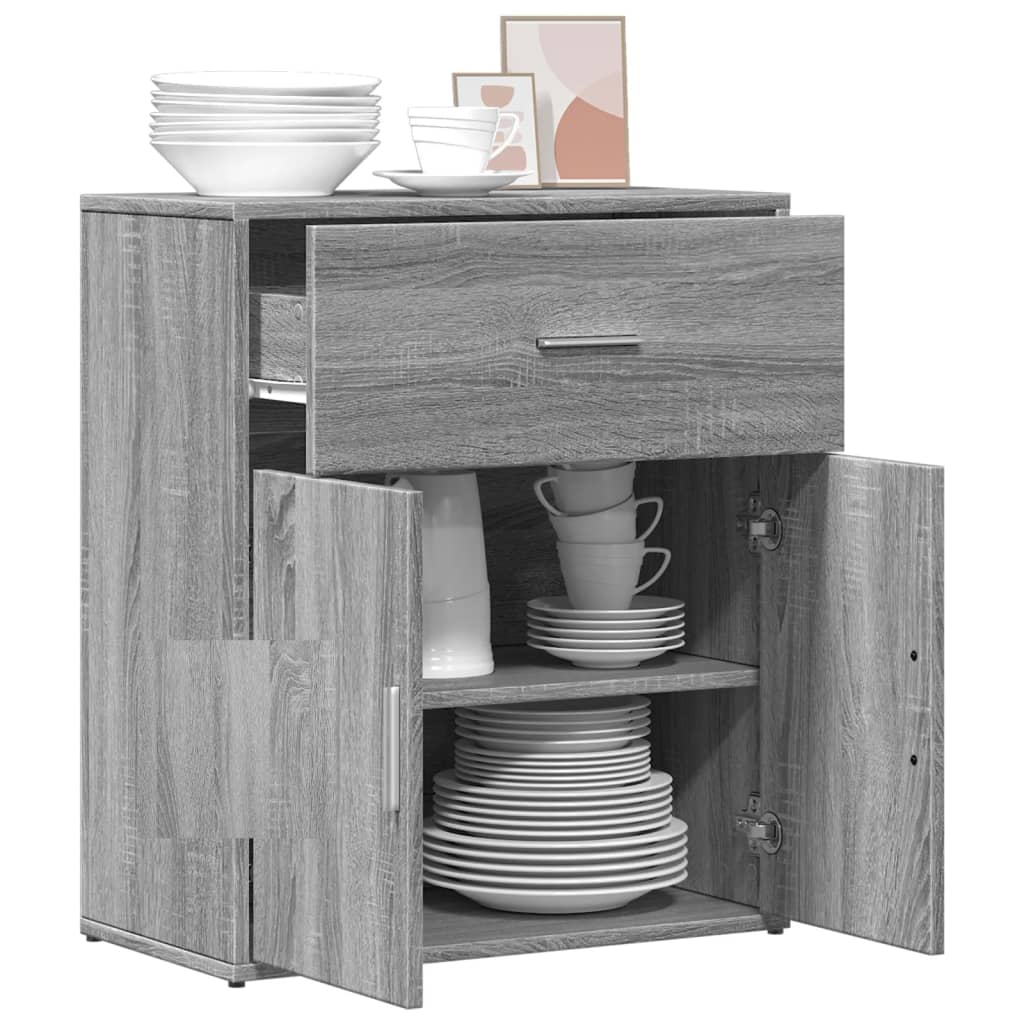 Dressoir 60x31x70 cm bewerkt hout grijs sonoma is nu te koop bij PeponiXL, paradijselijk wonen!