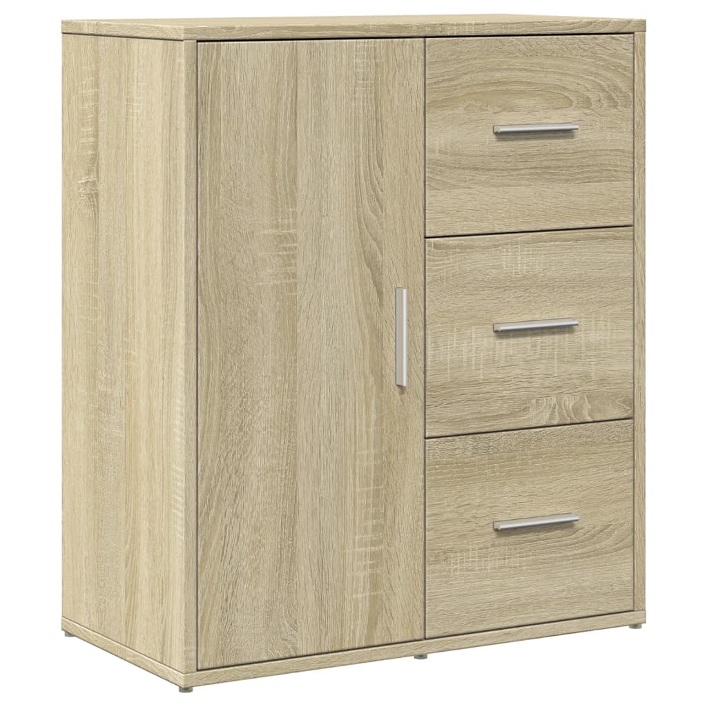 Dressoir 60x31x70 cm bewerkt hout sonoma eikenkleurig is nu te koop bij PeponiXL, paradijselijk wonen!