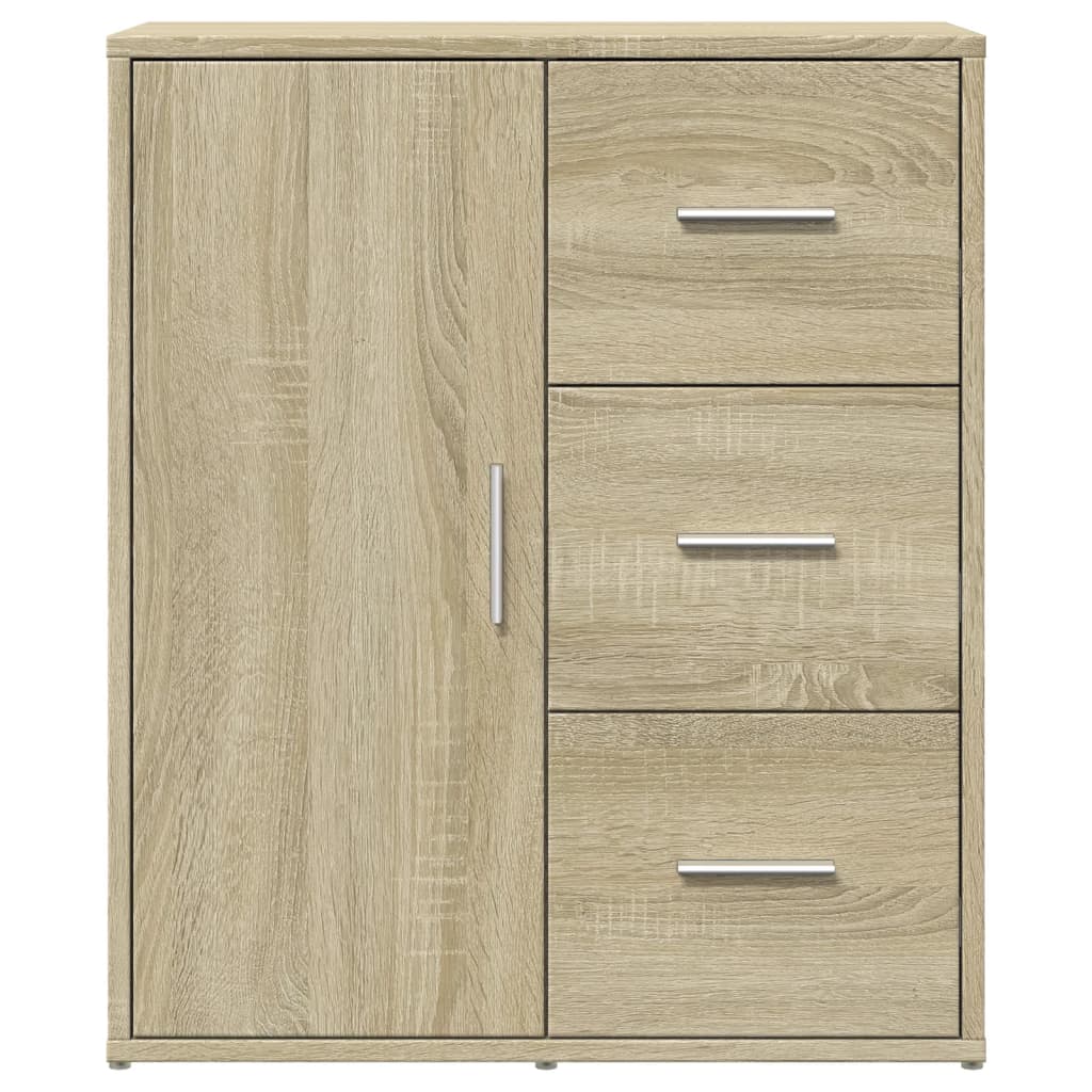 Dressoir 60x31x70 cm bewerkt hout sonoma eikenkleurig is nu te koop bij PeponiXL, paradijselijk wonen!