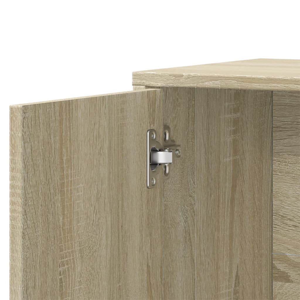 Dressoir 60x31x70 cm bewerkt hout sonoma eikenkleurig is nu te koop bij PeponiXL, paradijselijk wonen!