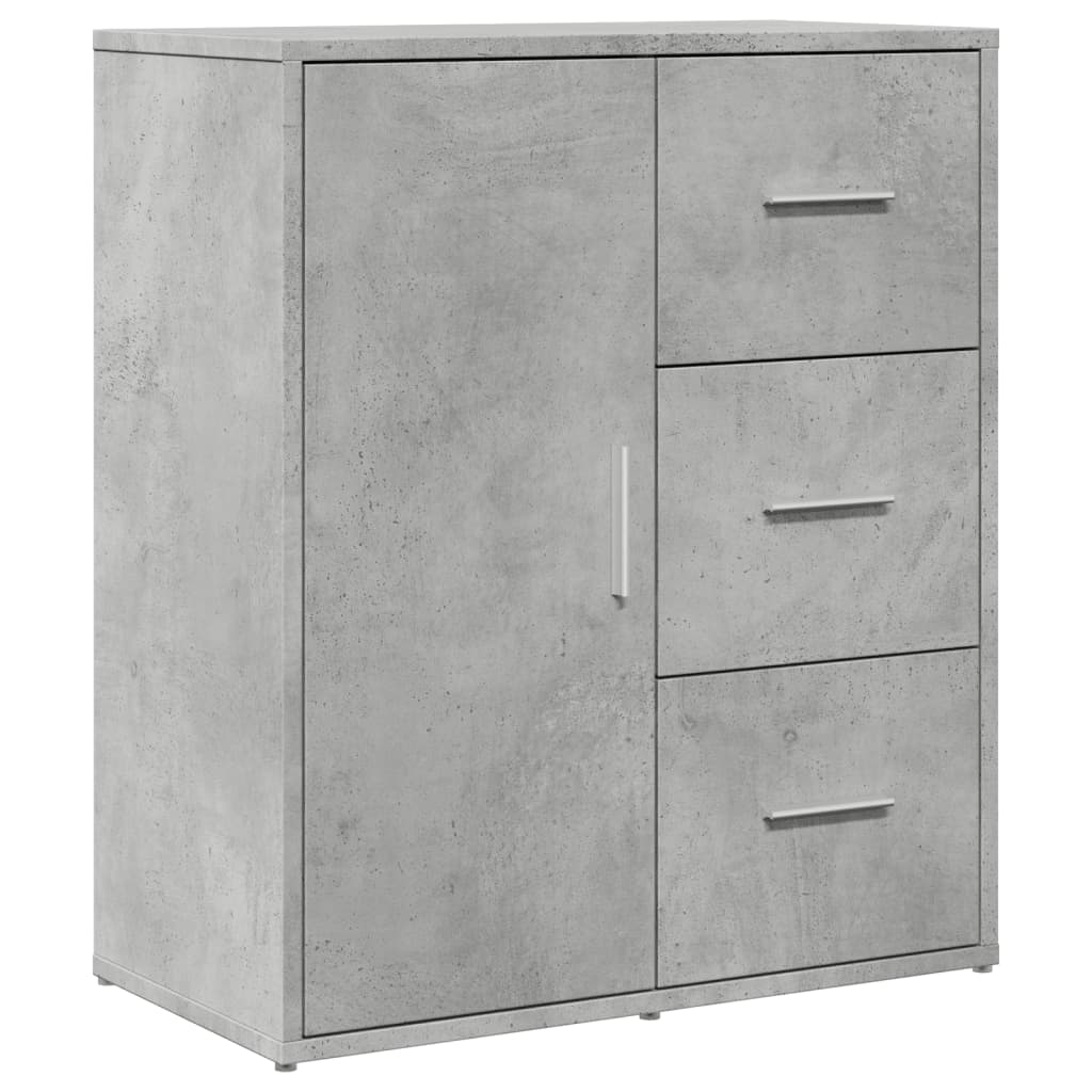 Dressoir 60x31x70 cm bewerkt hout betongrijs is nu te koop bij PeponiXL, paradijselijk wonen!