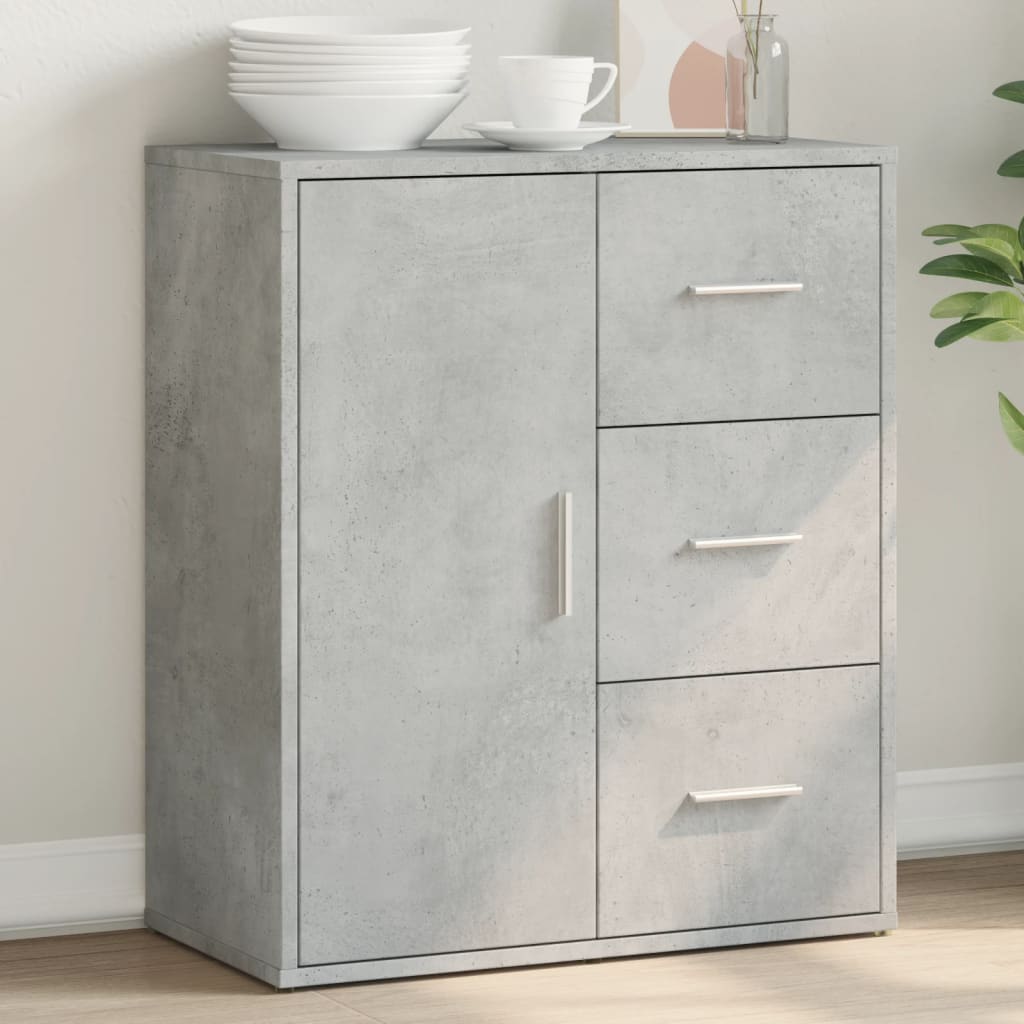 Dressoir 60x31x70 cm bewerkt hout betongrijs is nu te koop bij PeponiXL, paradijselijk wonen!