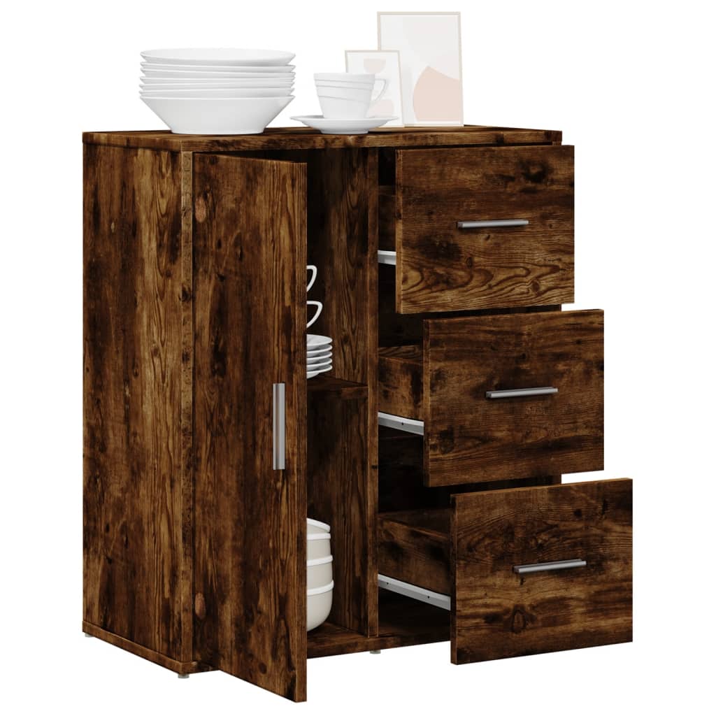 Dressoir 60x31x70 cm bewerkt hout gerookt eikenkleurig is nu te koop bij PeponiXL, paradijselijk wonen!