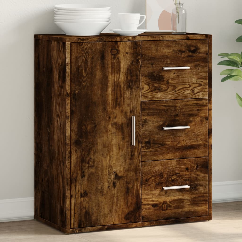 Dressoir 60x31x70 cm bewerkt hout gerookt eikenkleurig is nu te koop bij PeponiXL, paradijselijk wonen!