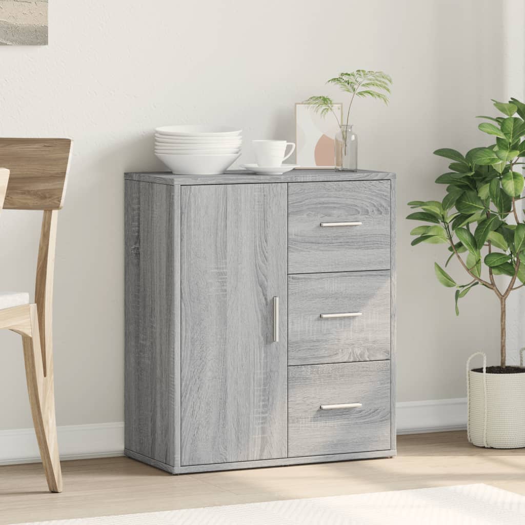Dressoir 60x31x70 cm bewerkt hout grijs sonoma is nu te koop bij PeponiXL, paradijselijk wonen!