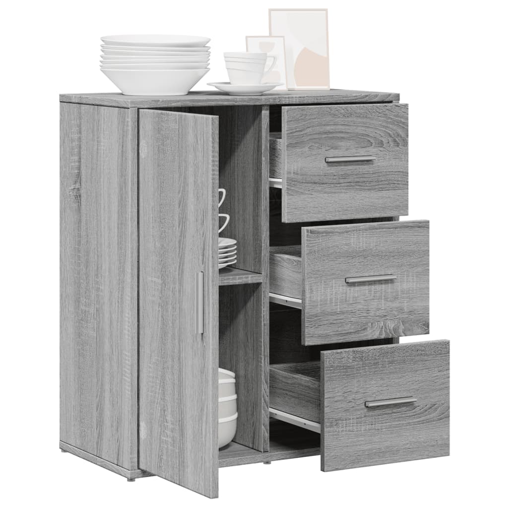 Dressoir 60x31x70 cm bewerkt hout grijs sonoma is nu te koop bij PeponiXL, paradijselijk wonen!