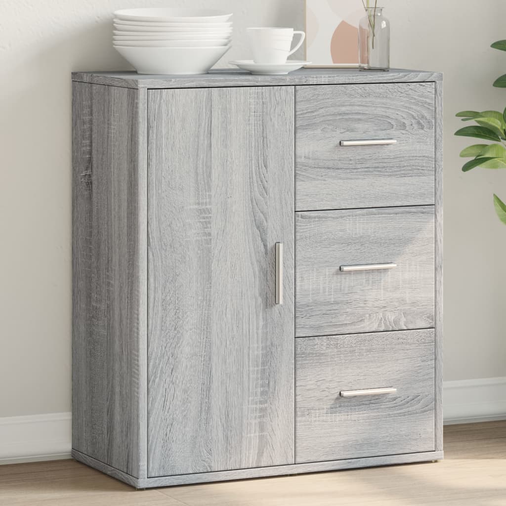 Dressoir 60x31x70 cm bewerkt hout grijs sonoma is nu te koop bij PeponiXL, paradijselijk wonen!